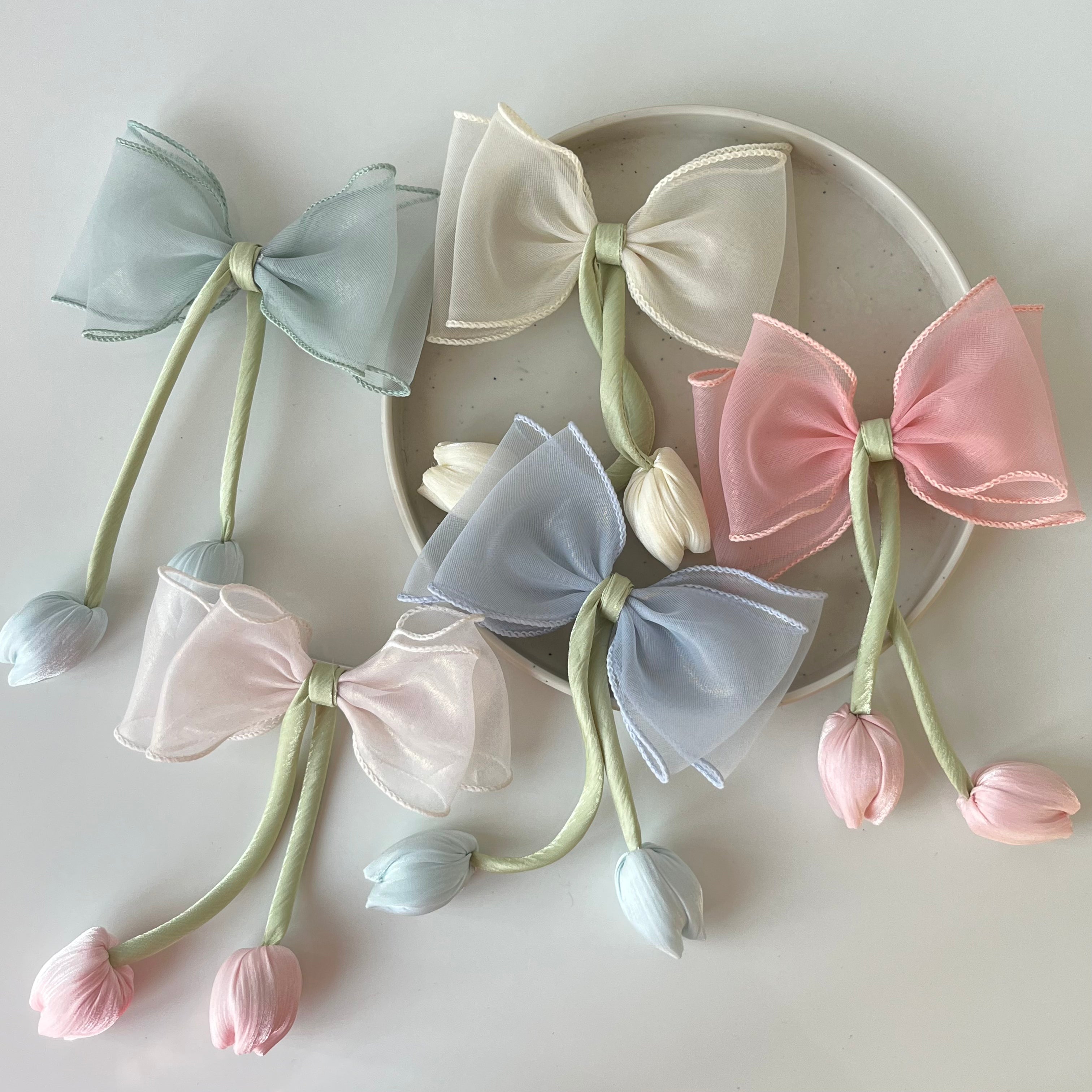 Tulipée Bow Clip – Large (Vault Set of 5)